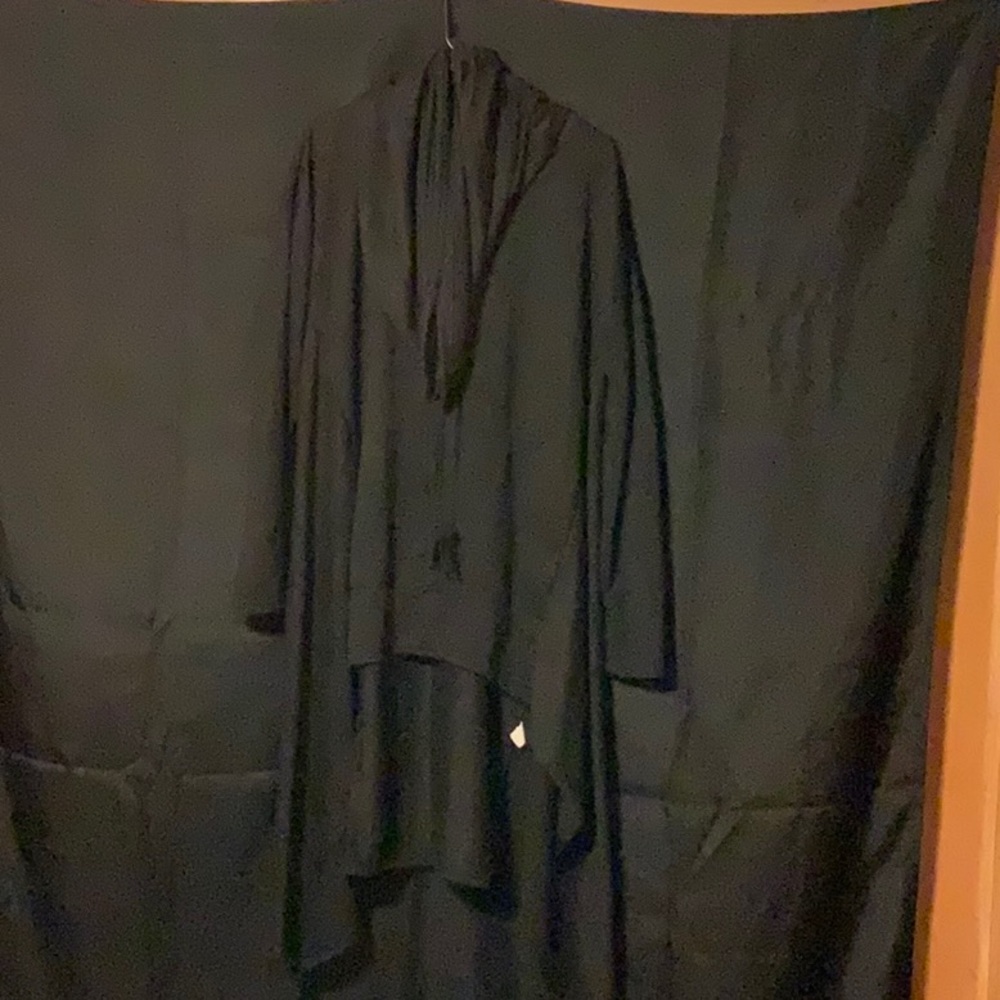 Black pull over cowl sweatshirt